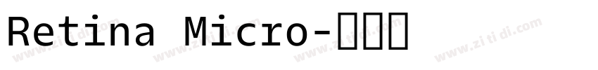 Retina Micro字体转换